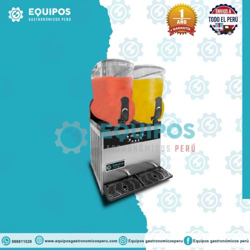 Máquina cremoladera de 25 litros con 2 tolvas